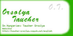 orsolya taucher business card